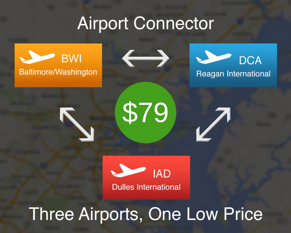 Airport To Airport Routes Bwi To Dca To Bwi Dca To Iad To Dca